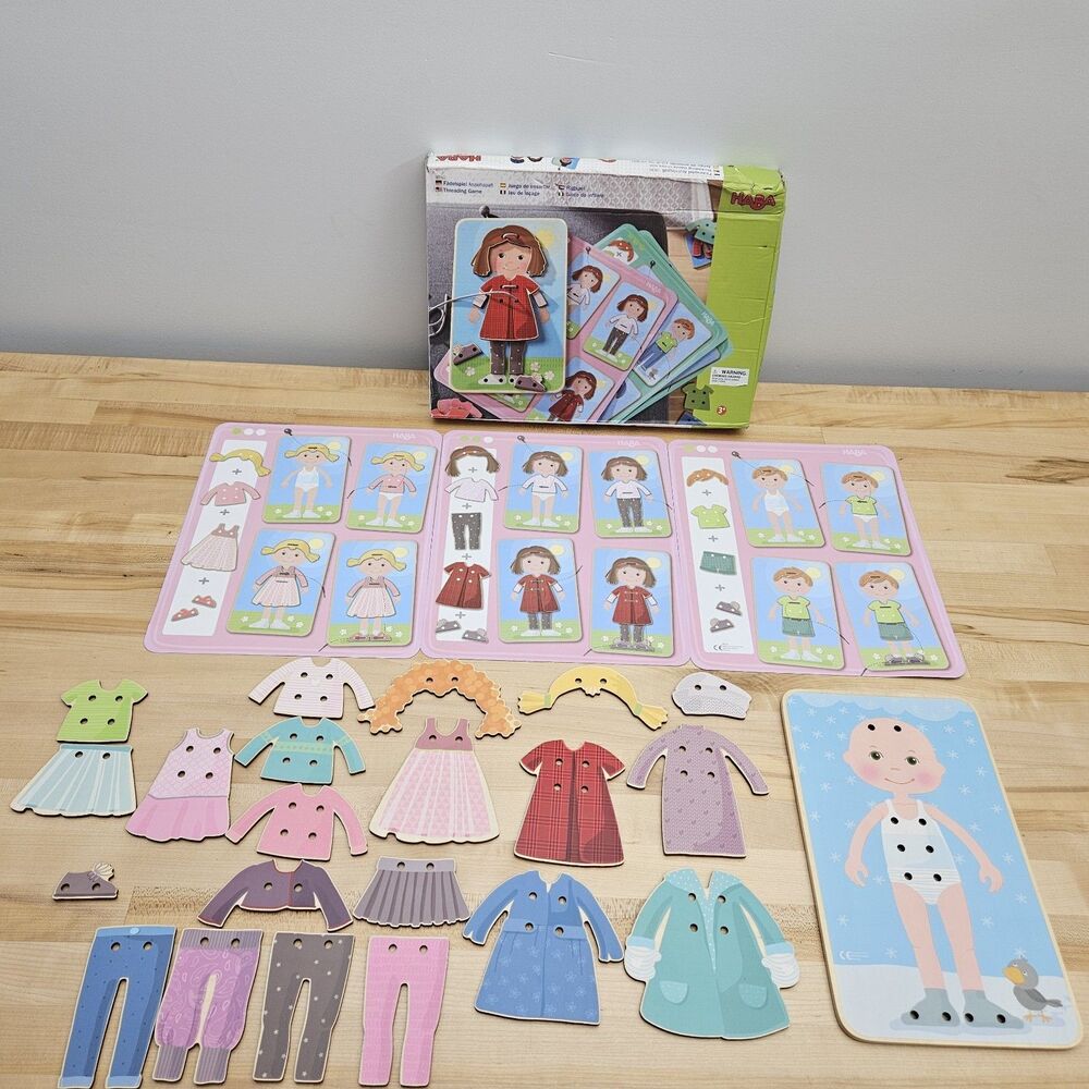 Dress Me Threading Game by HABA Lacing Toddler String Fine Motor Game - Picture 4 of 8